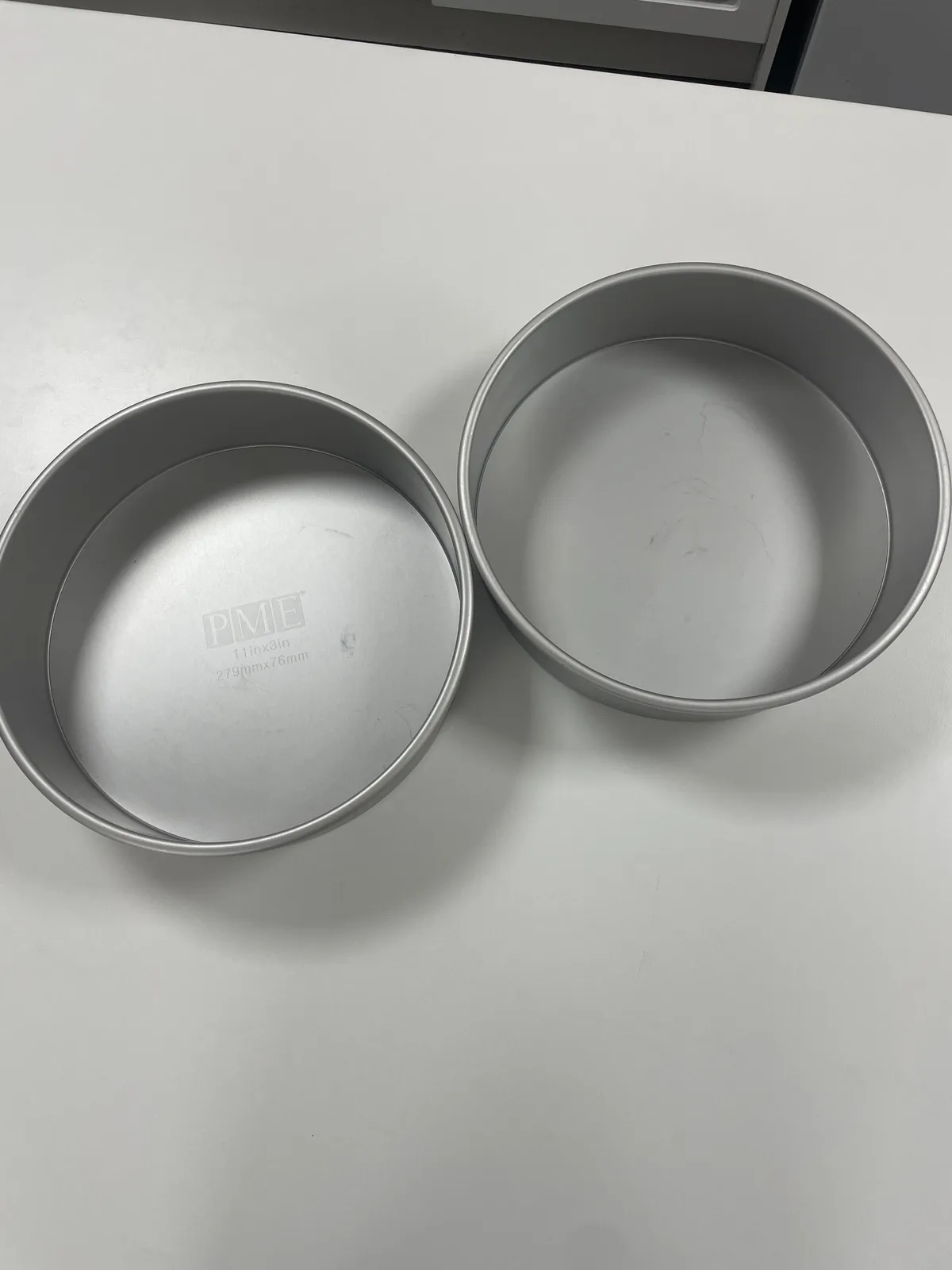 Pair of PME 11-inch round cake tins
