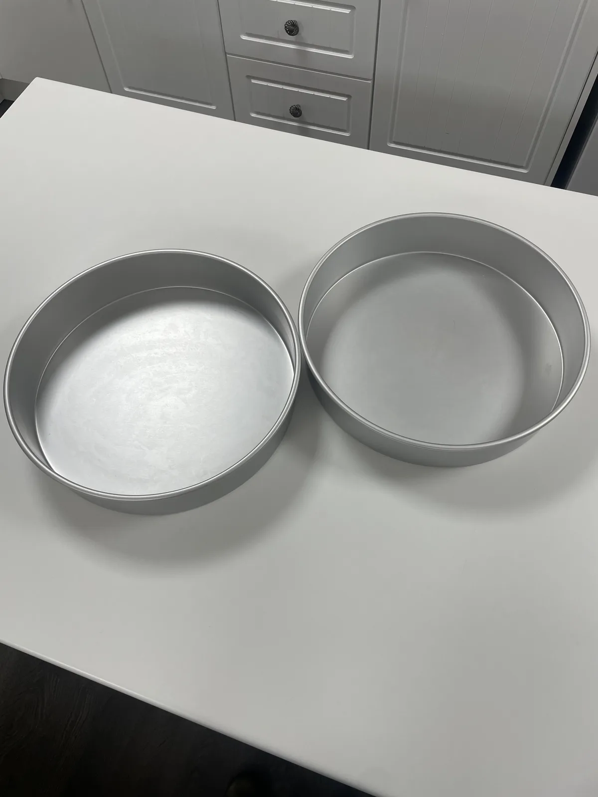 Pair of 14-inch round cake tins