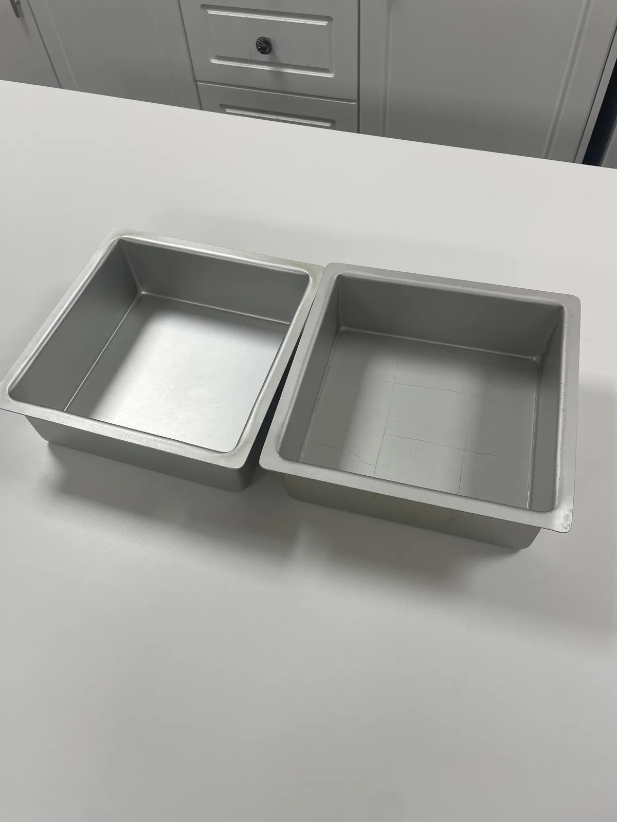 Pair of PME 8-inch square cake tins
