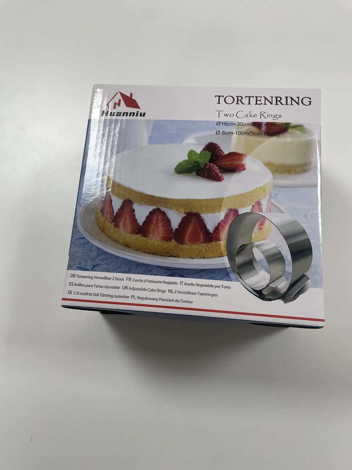 Set of Two Adjustable Stainless-Steel Cake Rings
