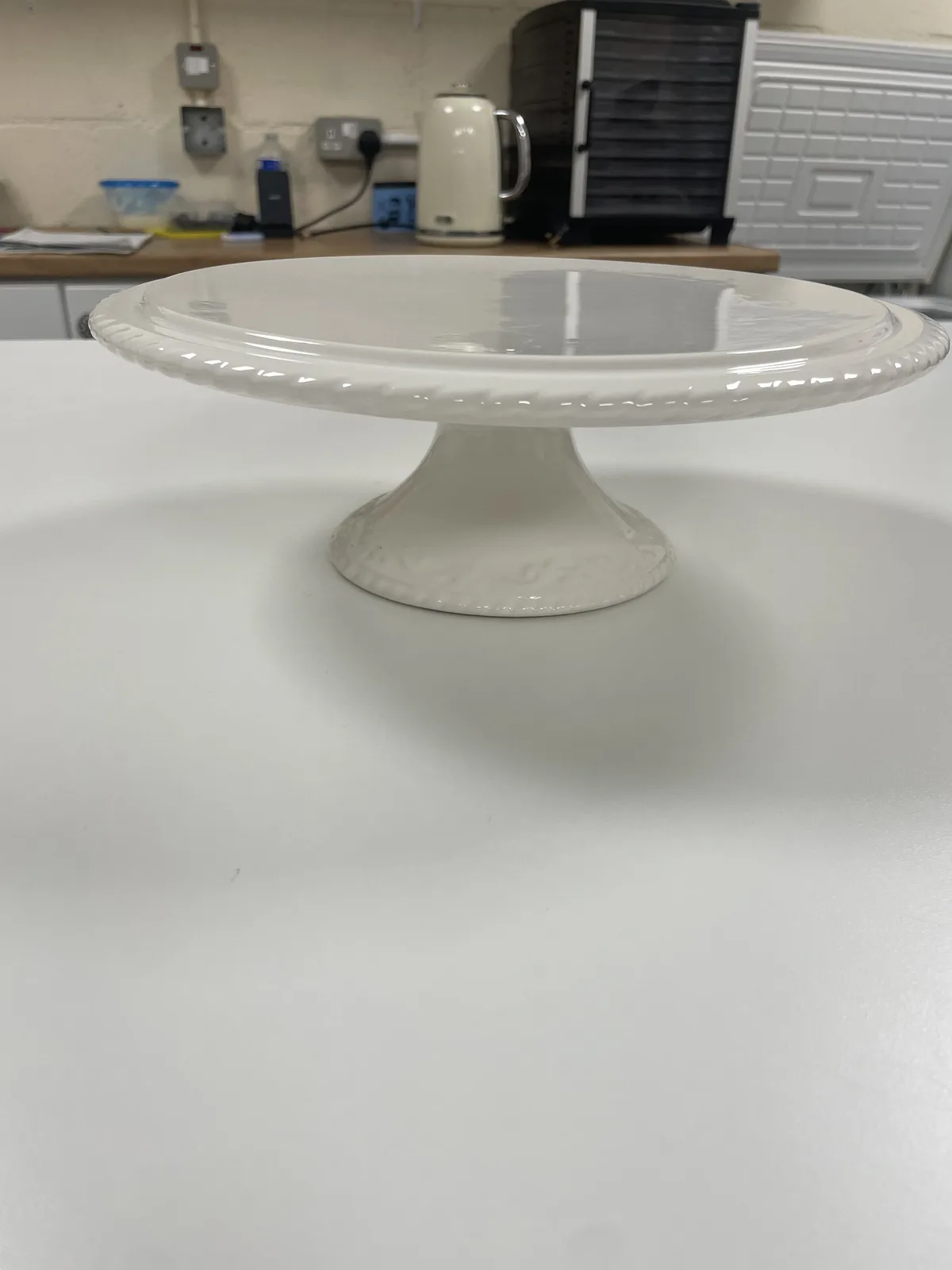 10-inch White Pedestal Cake Stand, view 2