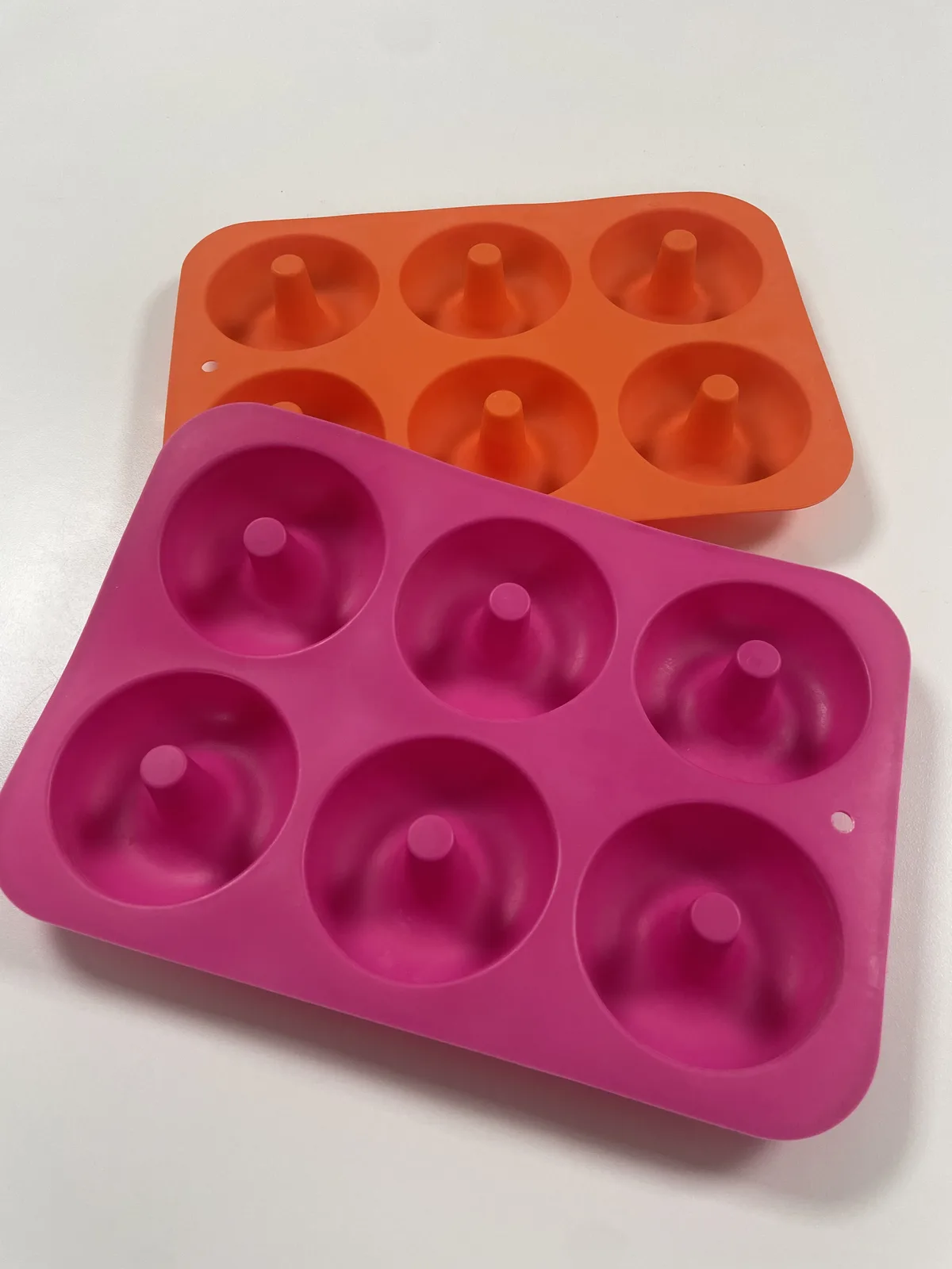 Set of Two 6-Cavity Silicone Donut Moulds
