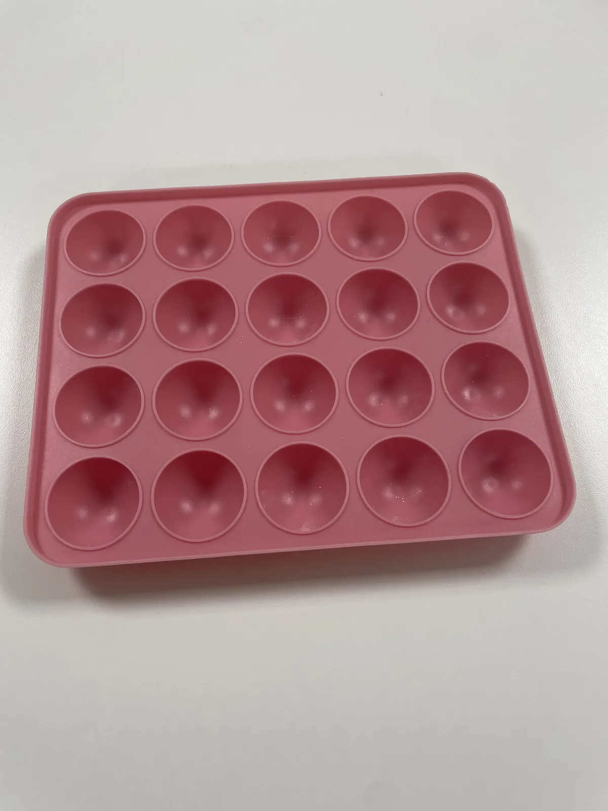 20-Cavity Pink Silicone Cake Pop Mould