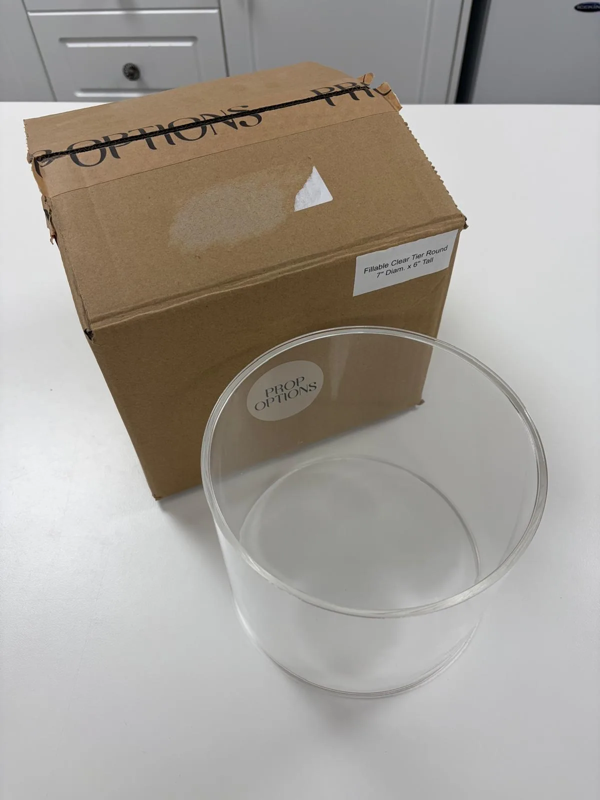 7 x 6-Inch Clear Acrylic Pedestal Tier
